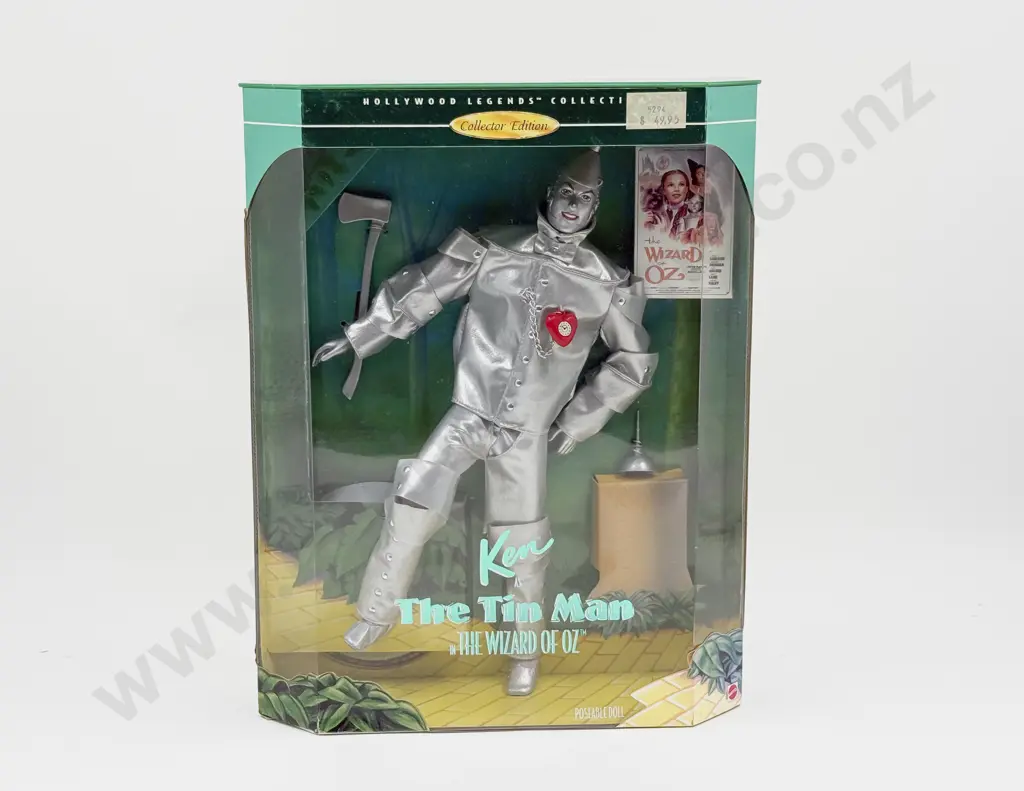 C1999 The Wizard of Oz Barbie as Dorothy and Glinda with C1995 Ken as The Tin Man MIB Image 1++