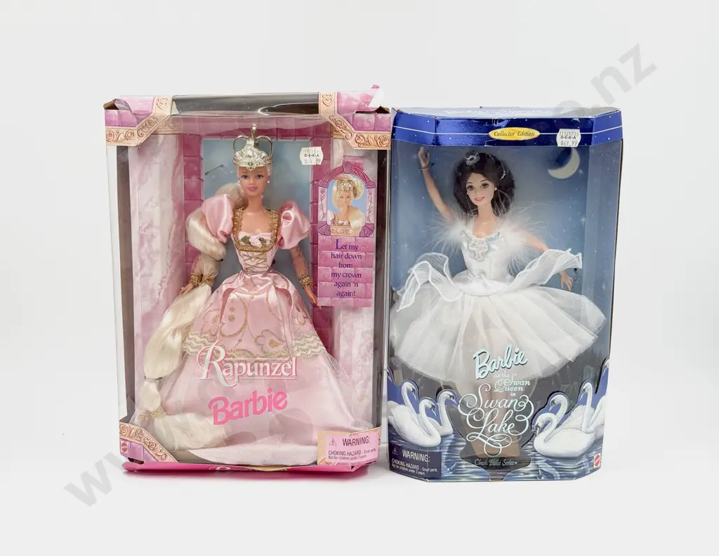 C1997 Barbie as the Swan Queen in Swan Lake and Barbie as Rapunzel Image 1++