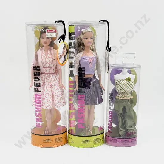 C2004 Barbie & Teresa Fashion Fever Dolls MIB and Fashion Pack