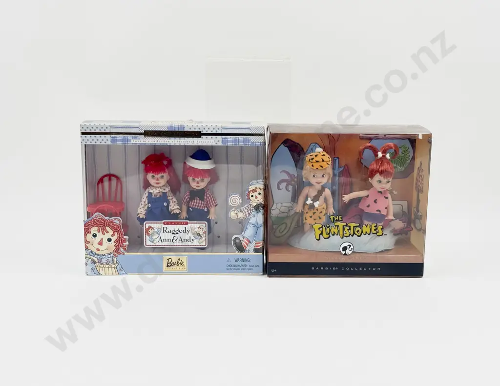 C1999 Boxed Raggedy Ann & Andy and 2008 The Flintstones Kelly and Tommy Image 1++