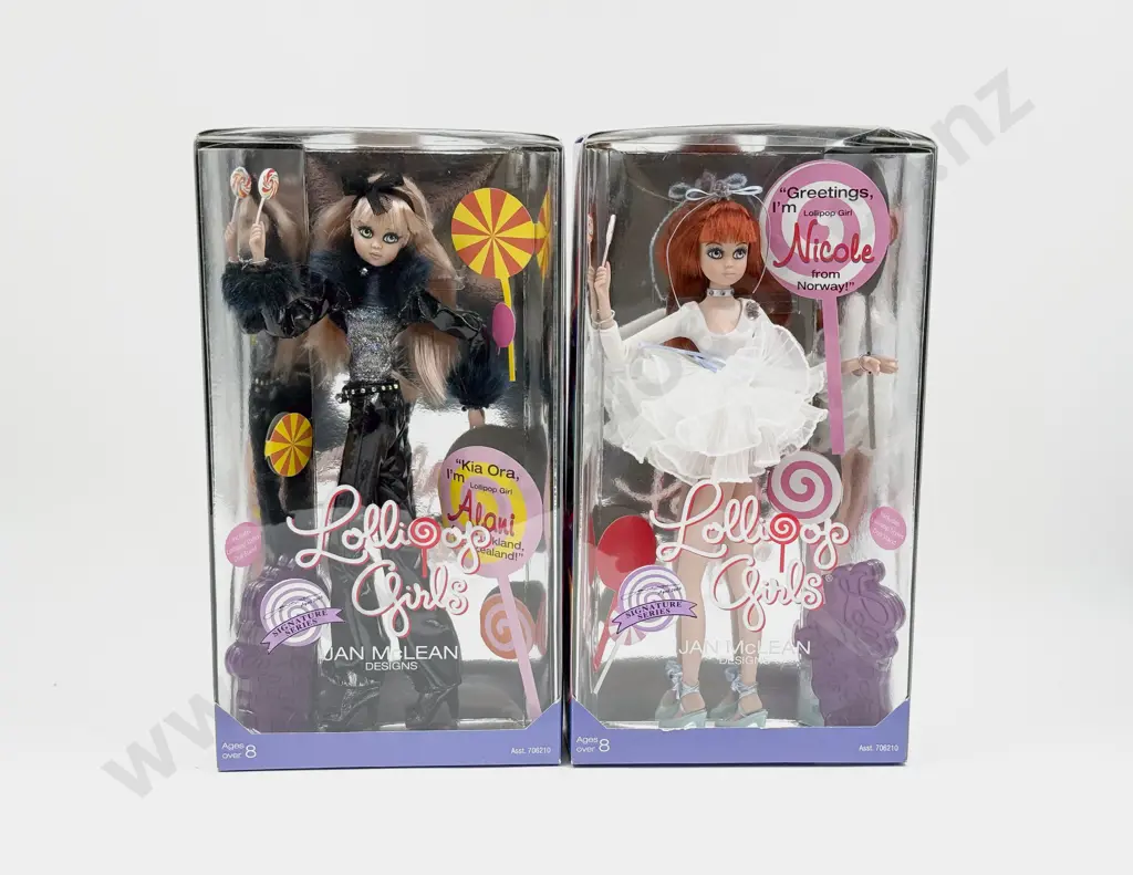 C2003 Four Jan McLean Designs Lollipop Girls Alani - Nicole - Milli - Neena all MIB Image 1++