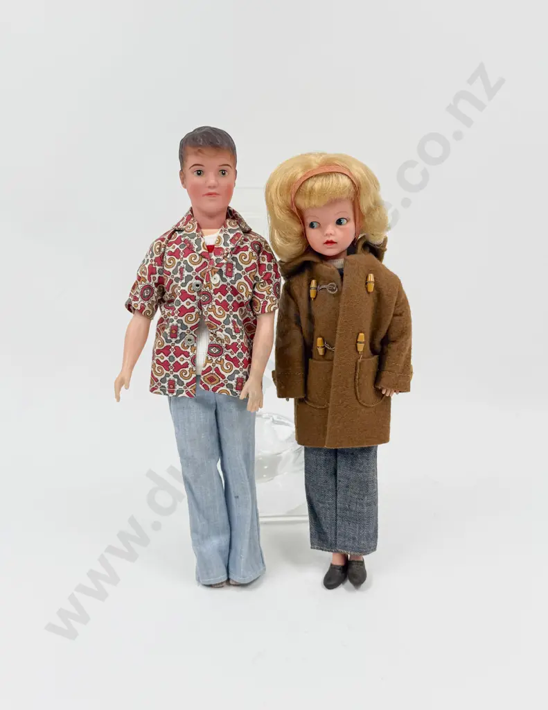 C1960's Sindy wearing Weekenders and Duffle Coat with Paul Image 1++