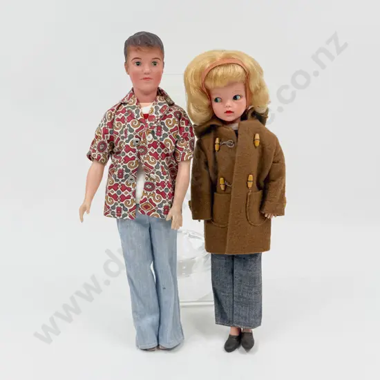 C1960's Sindy wearing Weekenders and Duffle Coat with Paul