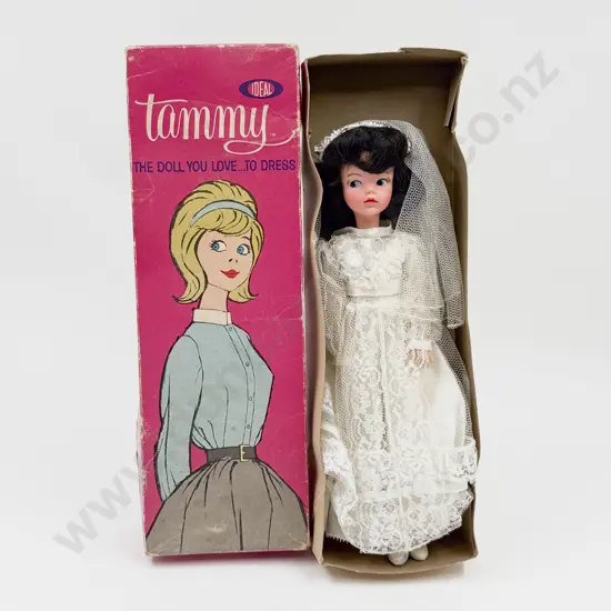 C1960's Sindy Doll in Bride Gown in Ideal Tammy Box