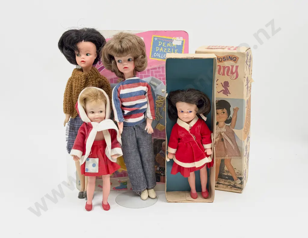 C1960's Two Sindy Dolls wearing Weekenders Image 1++