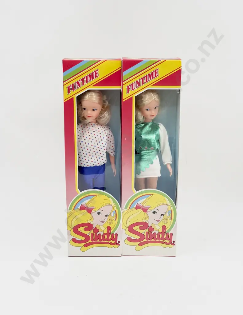 C1980 Two Sindy Funtime Dolls MIB Image 1++