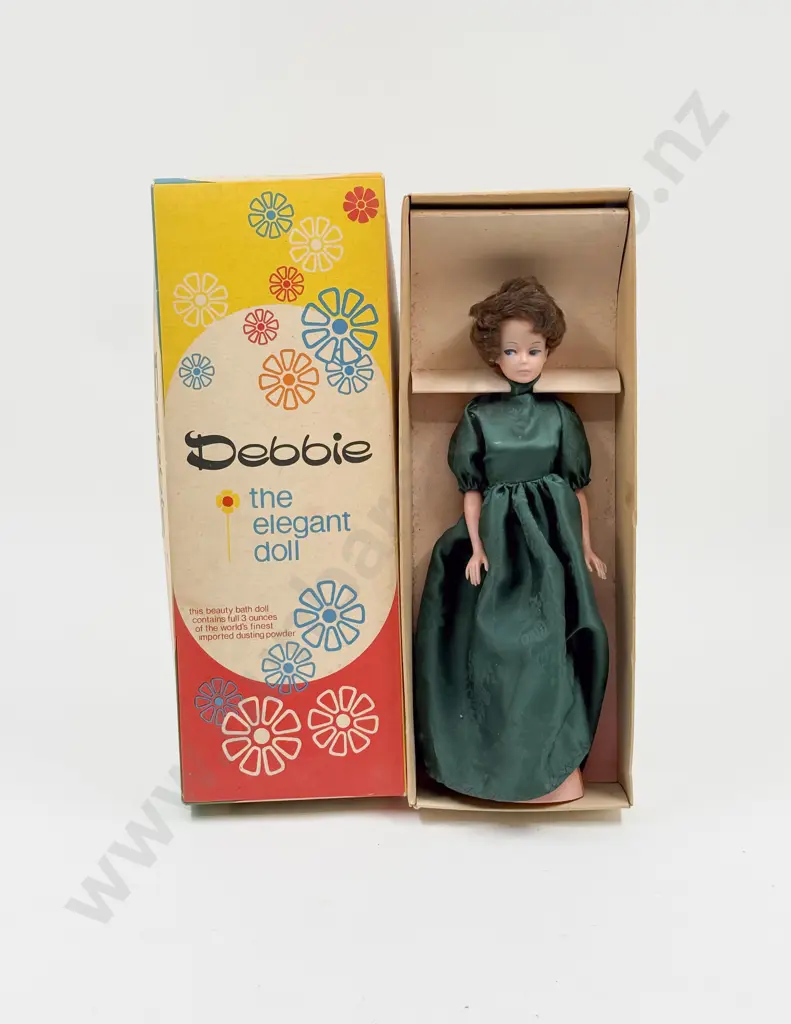 C1960's Debbie The Elegant Doll original card box made in NZ 28cm Image 1++
