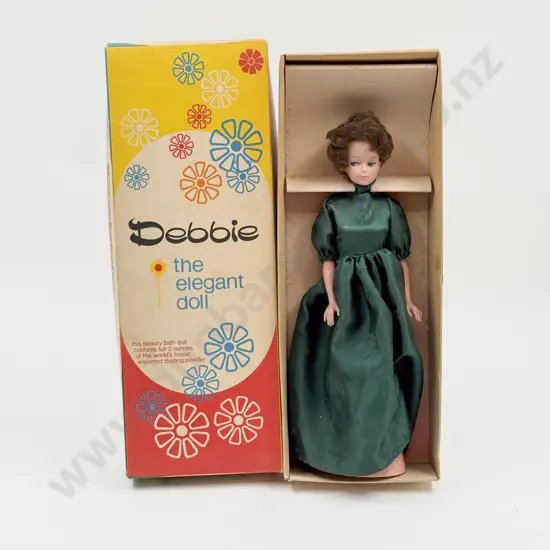 C1960's Debbie The Elegant Doll original card box made in NZ 28cm
