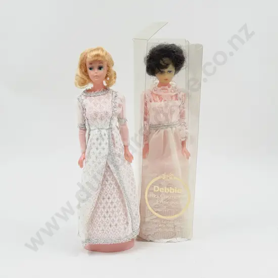C1960's Two Debbie The Cosmetic Princess Doll part cellophane box & unboxed 28cm