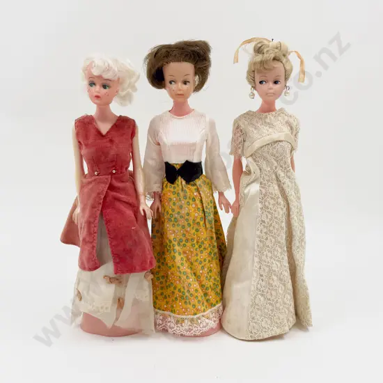 C1960's Three Debbie Dolls made in NZ 28cm