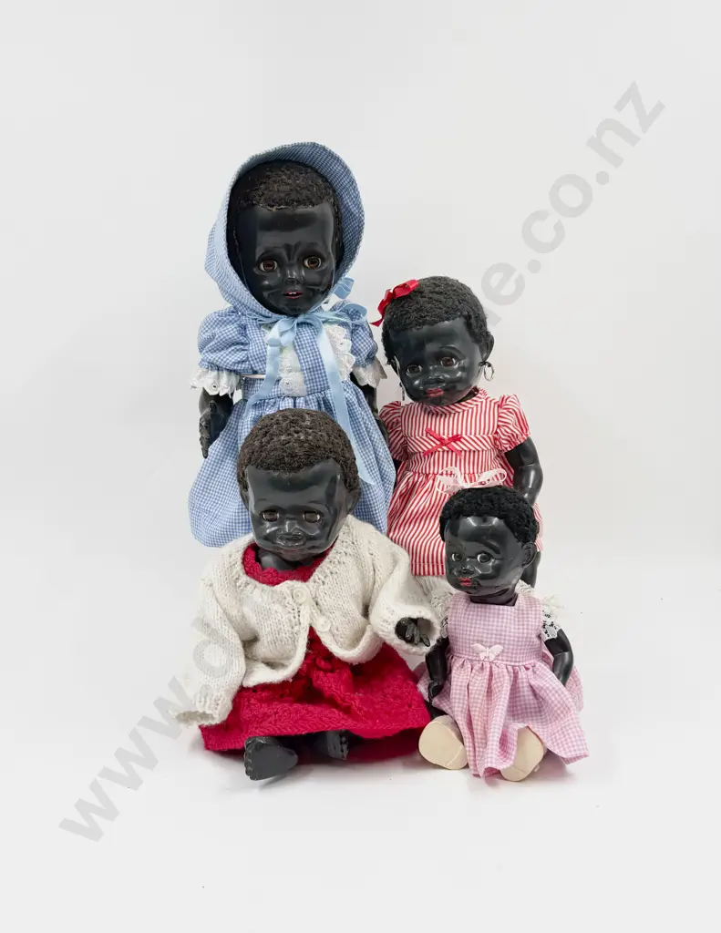 Four Pedigree Black Hard Plastic Dolls Image 1++