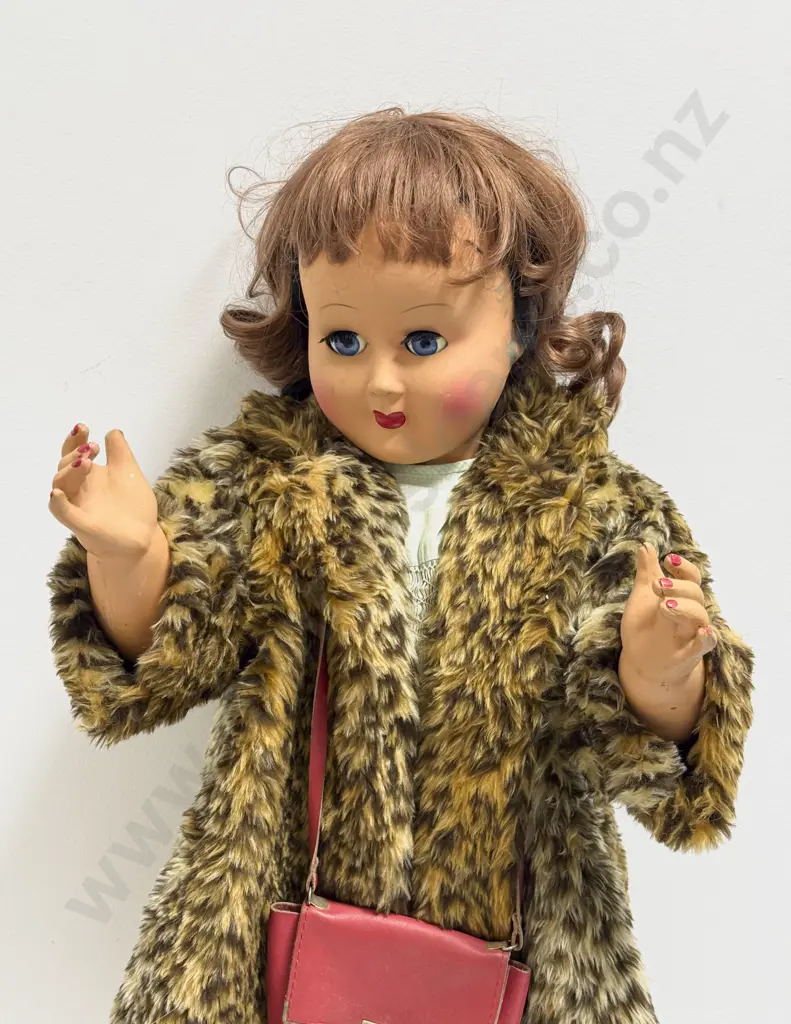 Large C1950's Italian Furga Hard Plastic Doll 86cm Image 1++