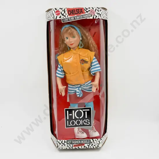 C1986 Boxed Mattel Hot Looks Chelsea Fashion Model Doll 46cm