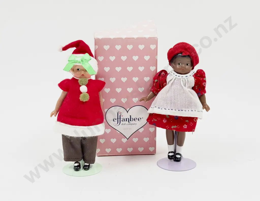 C2000 Two Boxed and Unboxed Effanbee Wee Patsy Dolls 13cm with extra outfit Image 1++