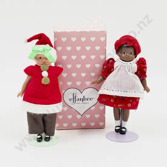 C2000 Two Boxed and Unboxed Effanbee Wee Patsy Dolls 13cm with extra outfit