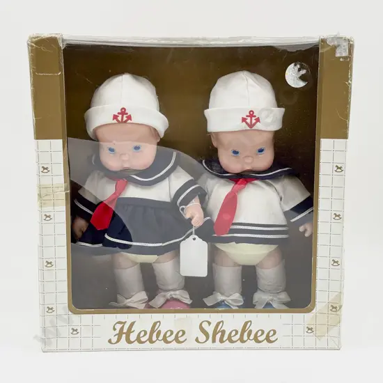 C2000 Boxed Horsman Millennium Hebee Shebee Dolls 29cm