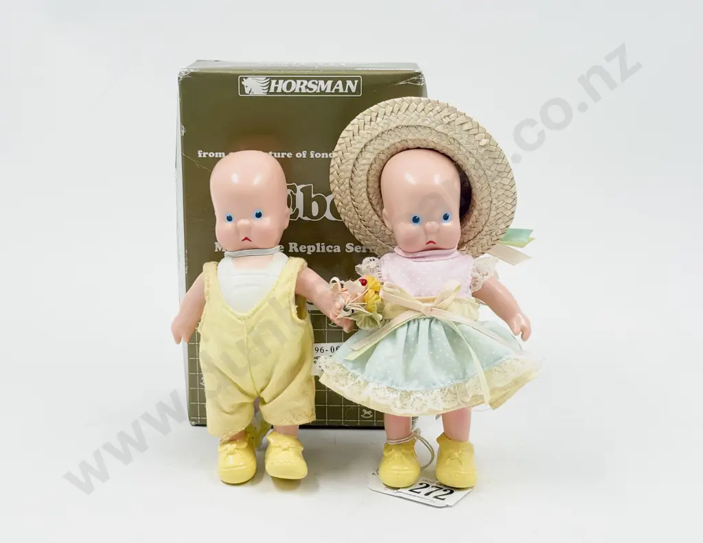 C1996 Boxed Horsman Miniature Replica Hebee Shebee Ltd Numbered Ed Springtime Dolls 6cm Image 1++