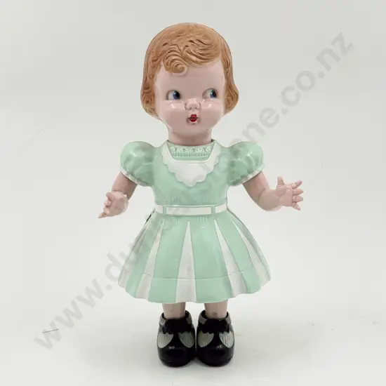 C1940/50's Irwin Clockwork All Hard Plastic Walking Doll 28cm