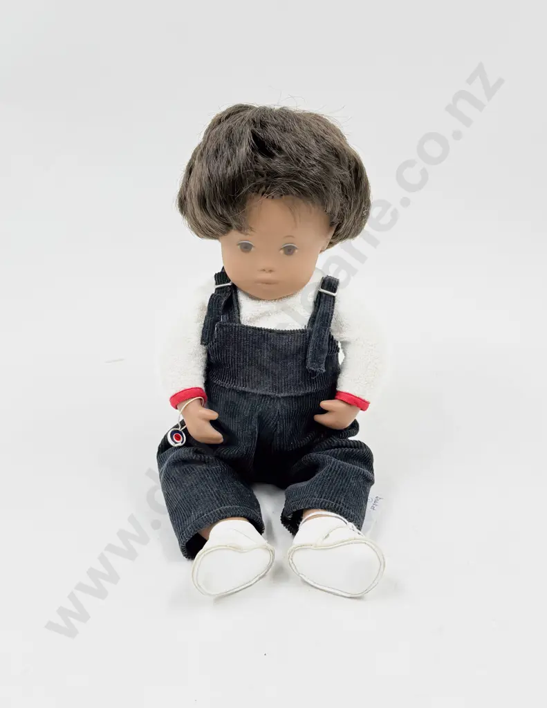 C1980's Sasha Baby All Vinyl Doll in original corduroys and wrist tag 30cm Image 1++