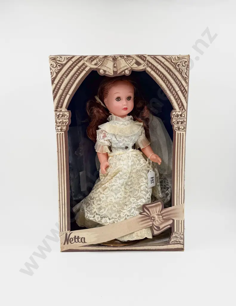 Part Boxed Vintage Netta All Vinyl Bride Doll Made in South Australia 42cm Image 1++