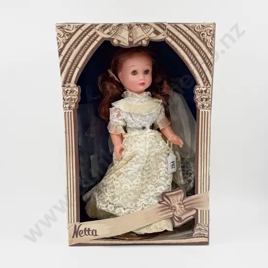 Part Boxed Vintage Netta All Vinyl Bride Doll Made in South Australia 42cm