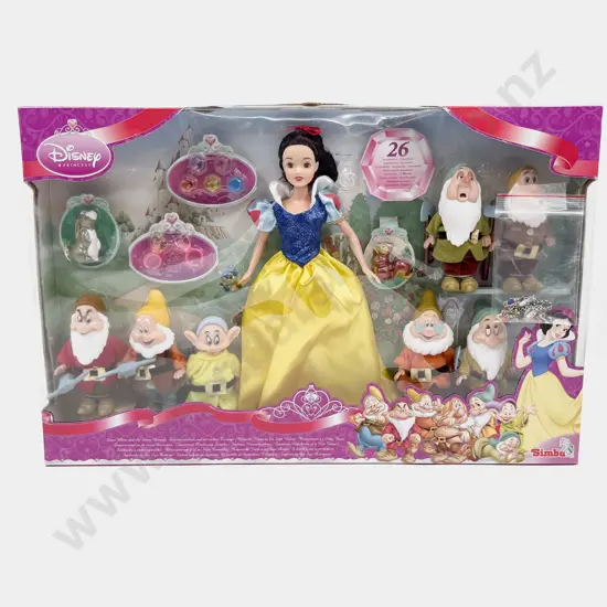 C2012 Mint Boxed Simba Toys Disney Snow White and the Seven Dwarfs with metal bracelet & folio