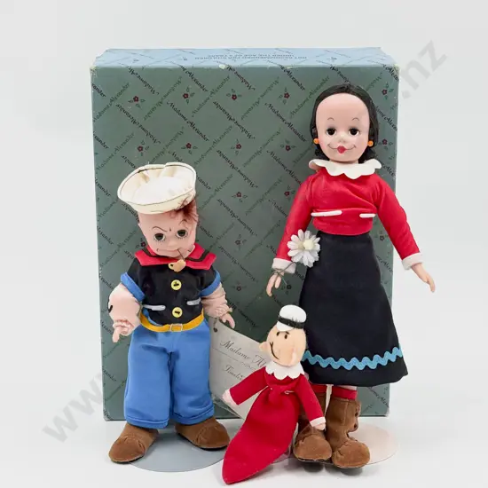 C1996 Boxed Madame Alexander Popeye Olive Oyl & Sweetpea FAO Schwarz Set 19cm 26cm