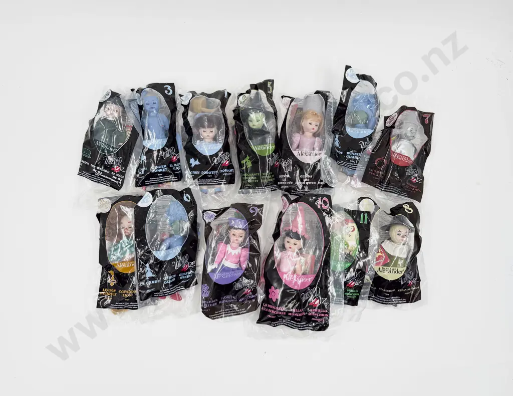 C2008 Madame Alexander Set of Eight McDonalds Wizard of Oz Dolls in original packaging Image 1++