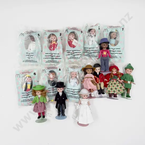 C2004 Madame Alexander Eight & Seven McDonalds Dolls with and without packaging