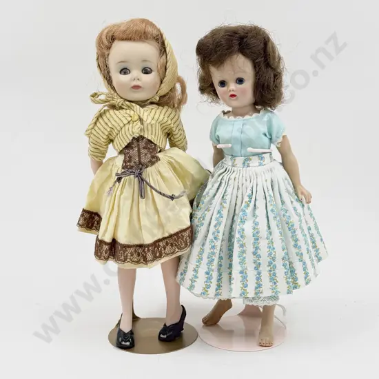 C1950's Vogue Jill Hard Plastic Bent Knee Walker Doll with American Character Toni Doll 26cm