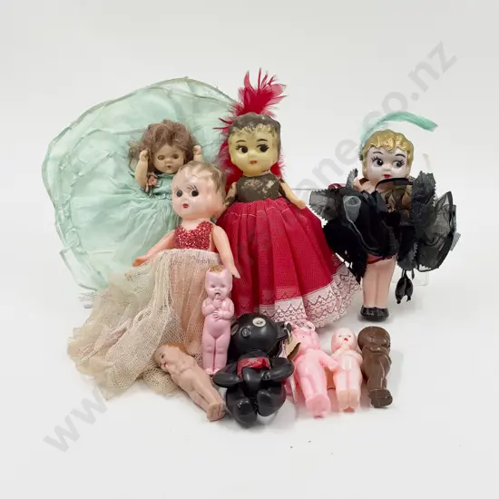 Vintage Assortment of Fair Ground and Type Dollies (10)