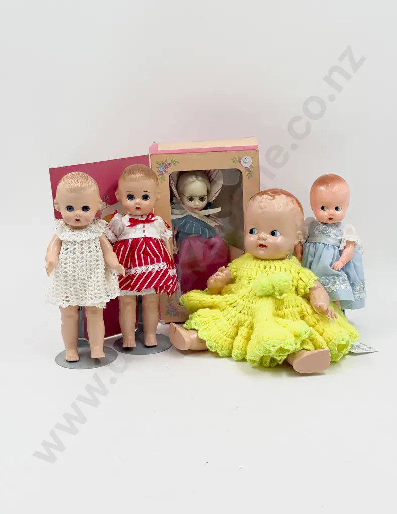 C1950's Four Ideal Various All Hard Plastic Character Dollies and Boxed Nursery Tale 29cm - 21cm Image 1++
