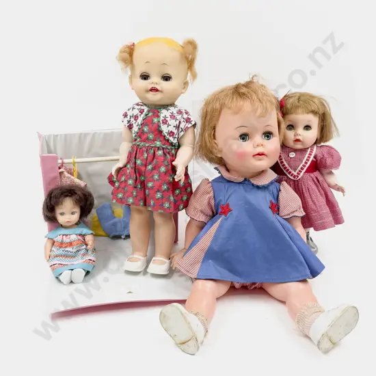 Two Ideal Vinyl Character Dolls with Arranbee and Amanda Jones with case and wardrobe