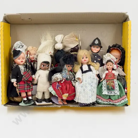 C1950 -60's Hard Plastic Costume Doll Collection (11)