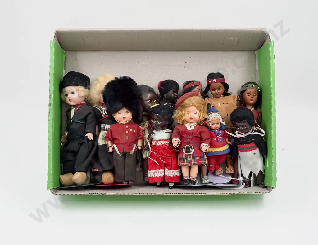 C1950 -60's Hard Plastic Costume Doll Collection (12) Image 1++