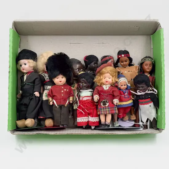 C1950 -60's Hard Plastic Costume Doll Collection (12)