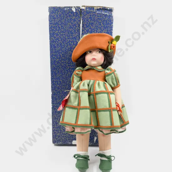 C1979 Italian Lenci CloClo All Felt Doll Ltd Ed of 999 49cm with original box and certificate