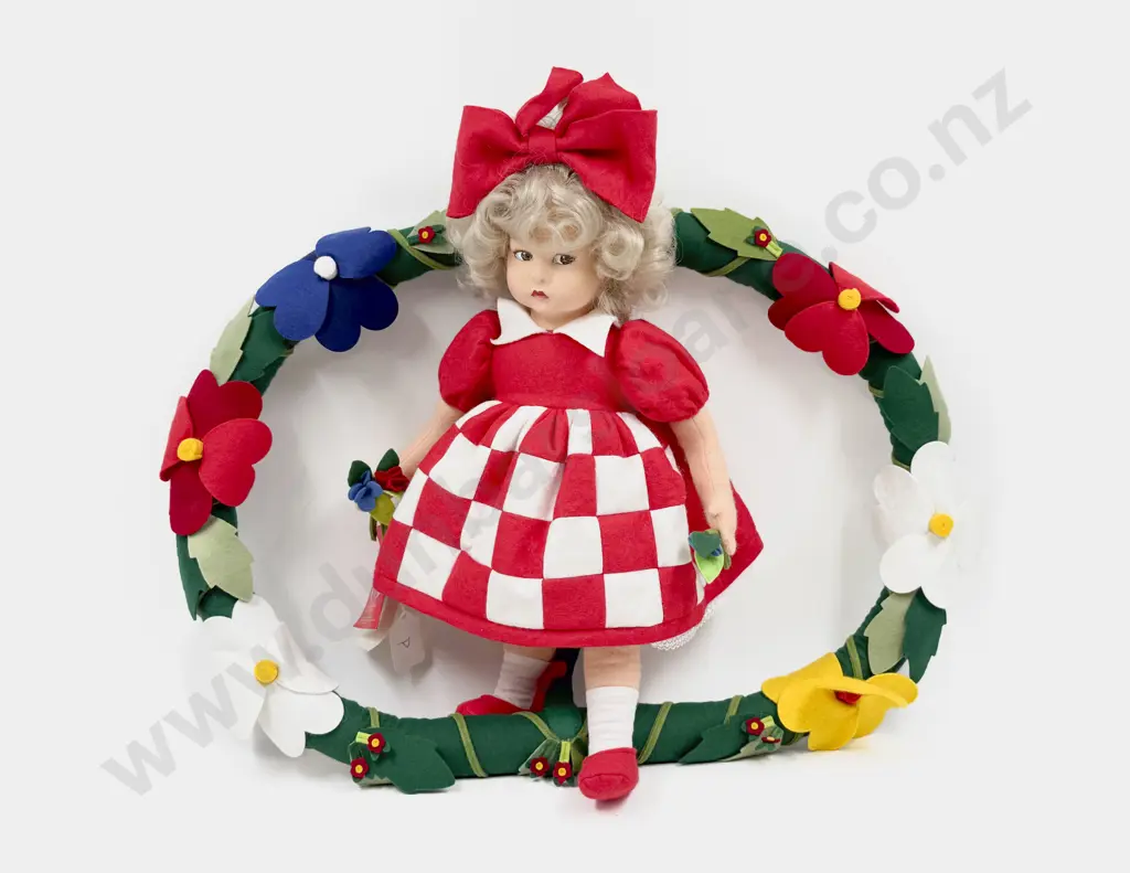 C1997 Italian Lenci All Felt Character Lenci Logo Doll Ltd Ed 100/499 Image 1++