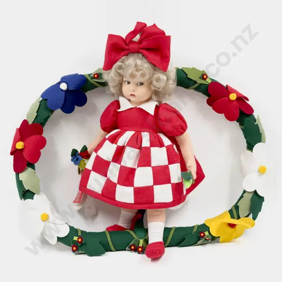 C1997 Italian Lenci All Felt Character Lenci Logo Doll Ltd Ed 100/499