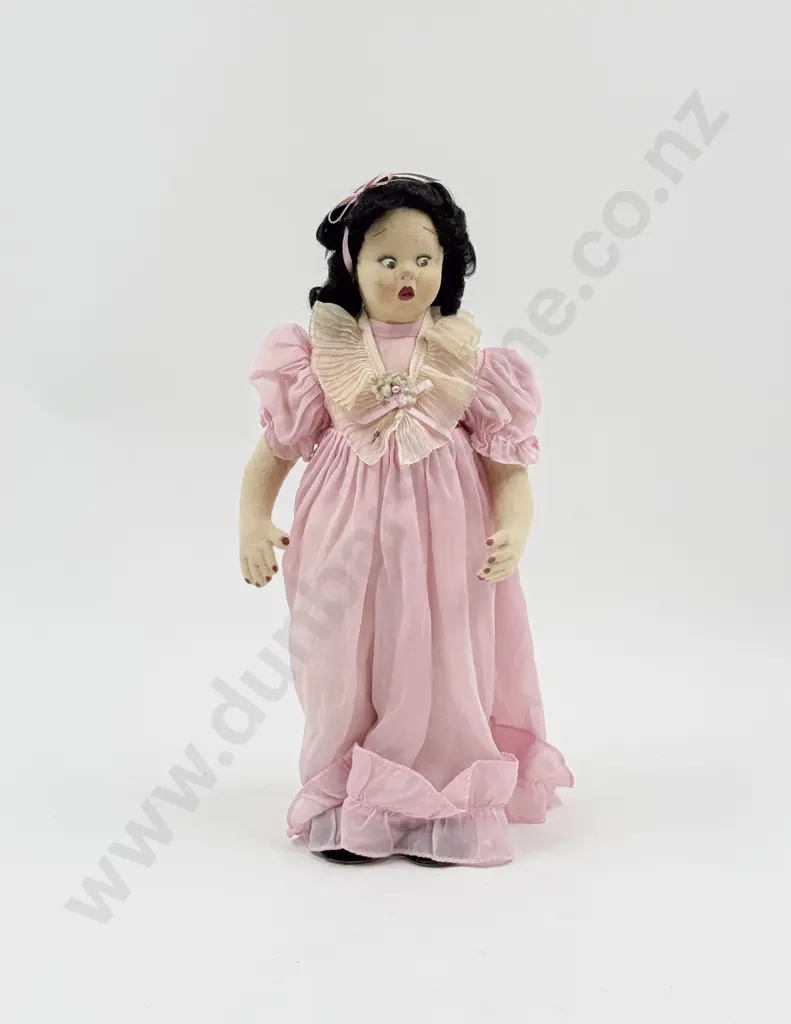 C1950's Majis Roma Lenci Type All Cloth Doll with original gown 33cm Image 1++