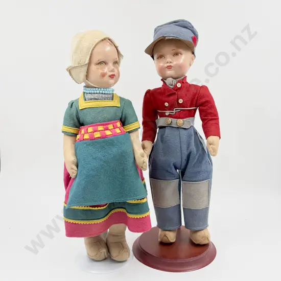 C1948 Deans Rag Book Dutch Boy and Girl Dolls