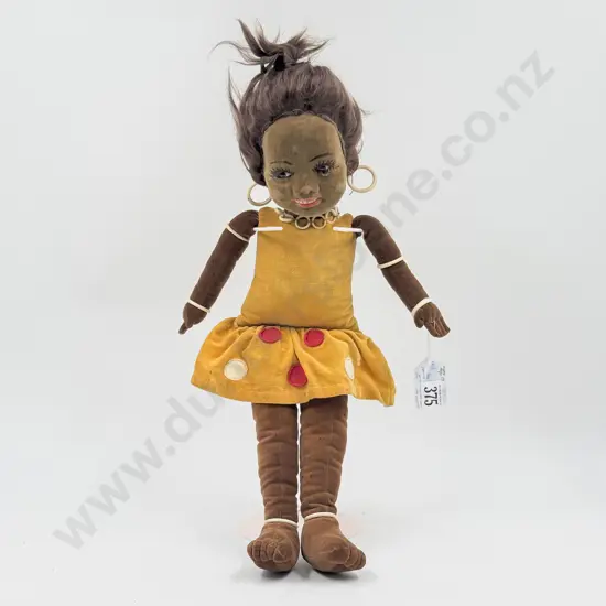 C1928 - 1933 Norah Wellings All Cloth DuDu Girl with all bangles no label to foot 45cm