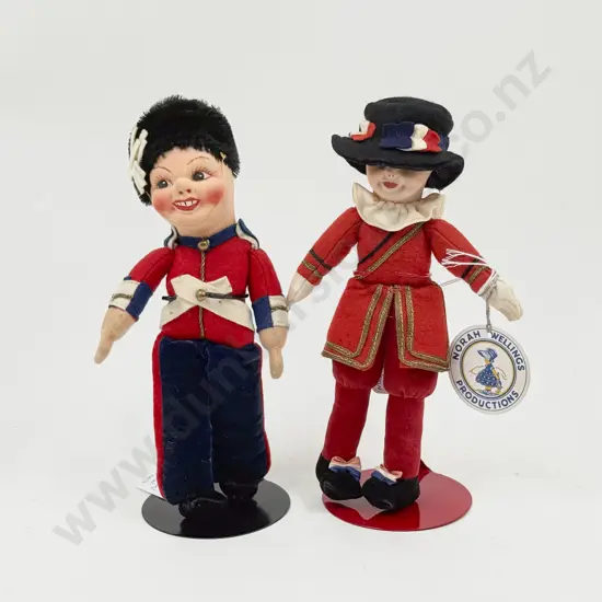 Two Norah Wellings All Cloth Dolls Palace Guard and Beefeater