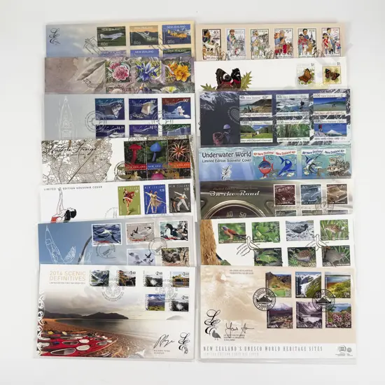 NZ 14 Special Edition SIgned Souvenir Stamp Covers