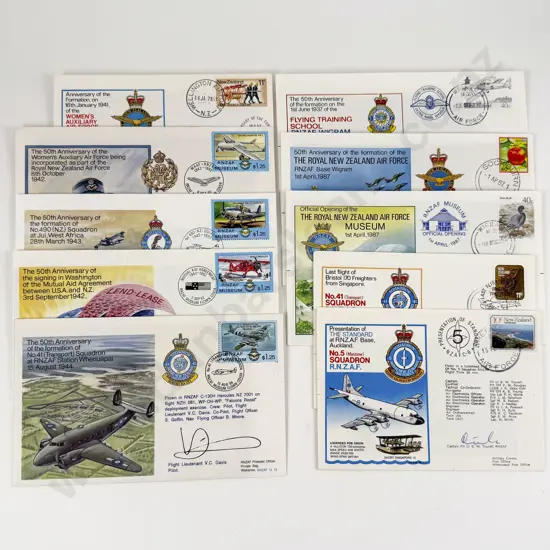 NZ 10 Special Edition Military SIgned Souvenir Stamp Covers