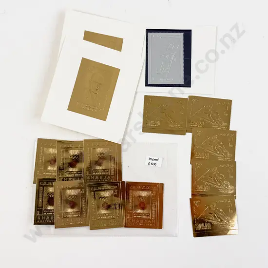 Collection Various World 22k Gold Foil Stamps
