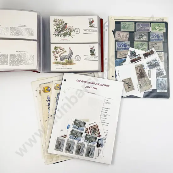 C1982 US The Birds & Flowers of the 50 States FDC Album and Part Duck Stamp Collection
