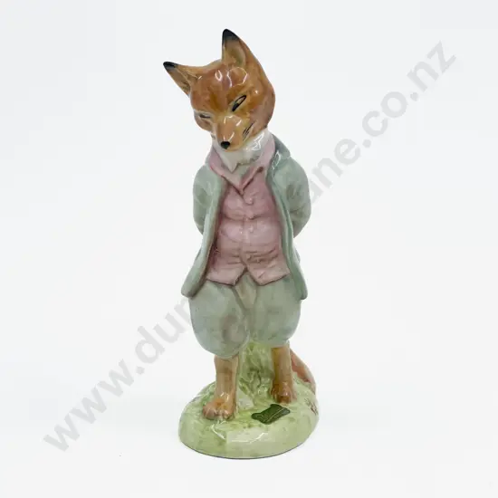 Beswick Beatrix Potter's Foxy Whiskered Gentleman - Gold Back Stamp C1955 - 1975 with label