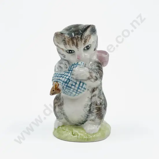 Beswick Beatrix Potter's Miss Moppet - Gold Back Stamp C1955 - 1975 with label