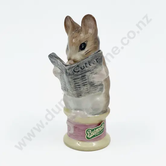 Beswick Beatrix Potter's Tailor of Gloucester  - Gold Back Stamp C1955 - 1975 with label